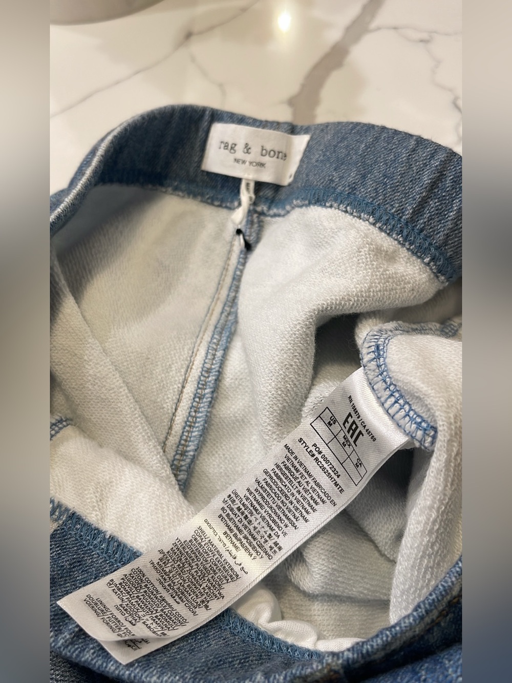 NEW Rag & Bone rb Miramar Side Stripe
Wide Leg Cotton Terry Sweatpant Jeans M - Picture 11 of 14